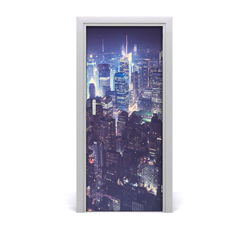 Manhattan At Night Door Decal