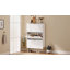 Armoire à chaussures avec 3 tiroirs rabattables, armoire de rangement pour chaussures mince, blanc-2122876446