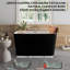 Baignoire de trempage autoportante 49 po en acrylique, drain mat et trop-plein noir, baignoire au design moderne pour les rénovations de salle de bain-123187027