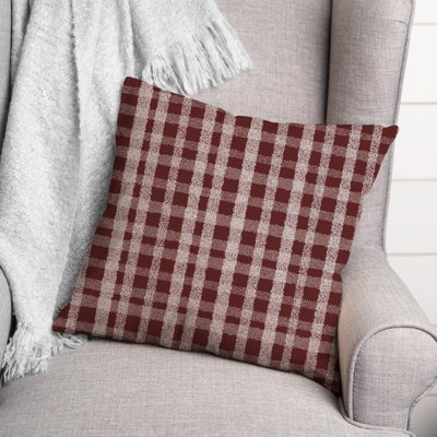 Plaid Outdoor Reversible Throw Pillow