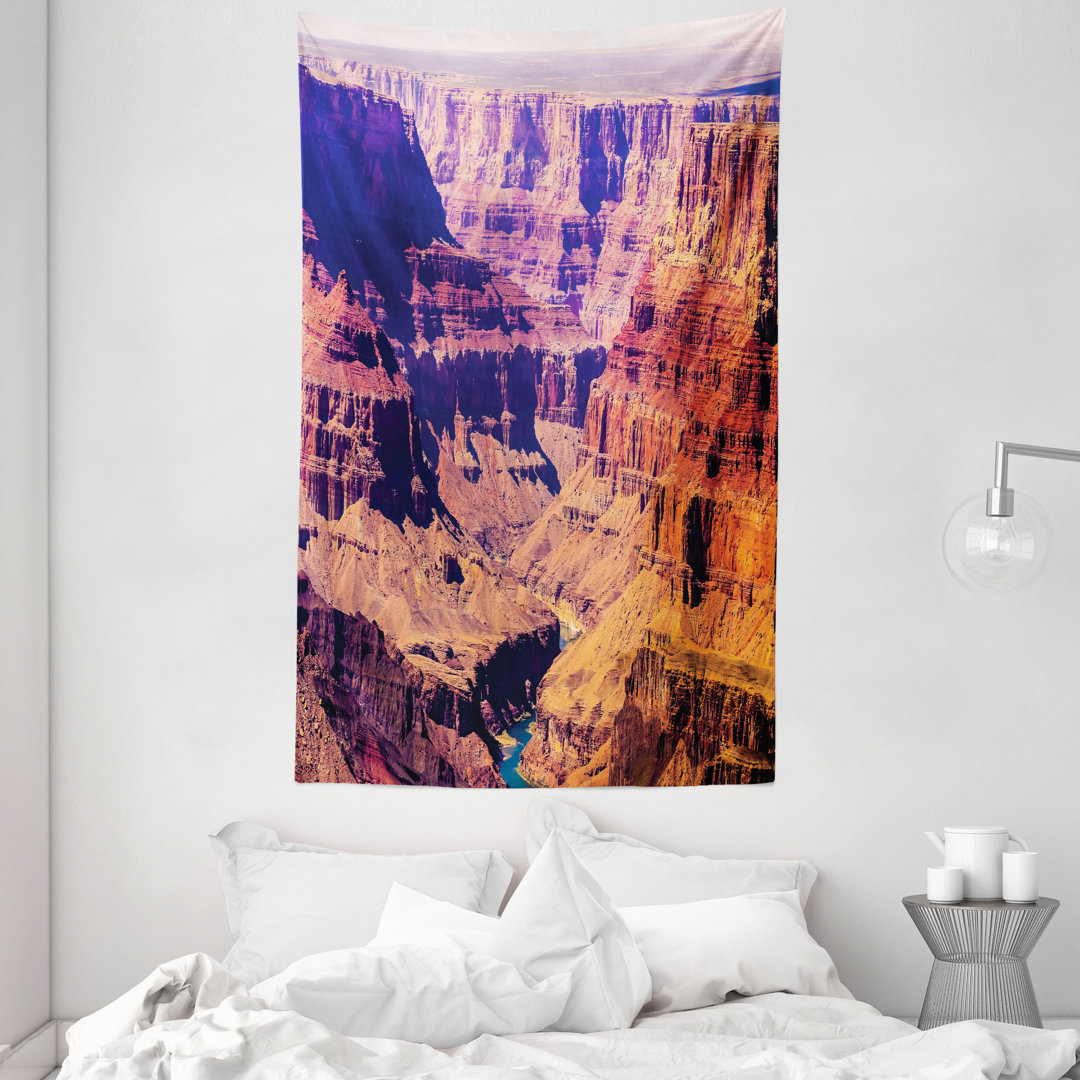 Wandteppich, Grand Canyon View USA, Braun