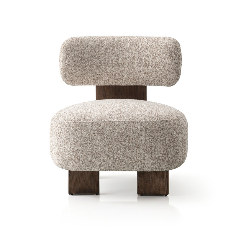 Fauteuil d'appoint rembourré à profil bas Premier, Marron clair