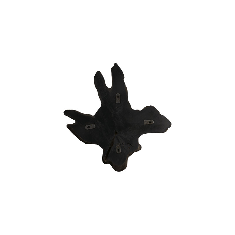 Teak Slice Wall Décor, Md, Dark Gray