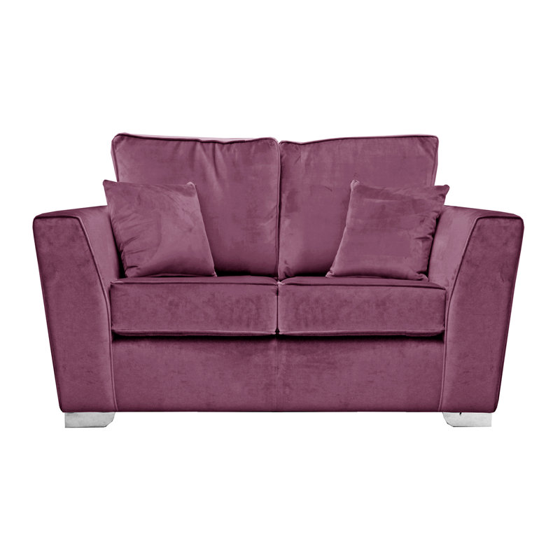 Quade 2 Seater Velvet Sofa, Purple