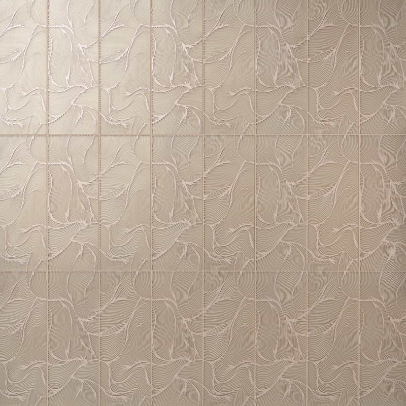 Sonya Waves 6x16 Frosted Glass Tile, Bronze