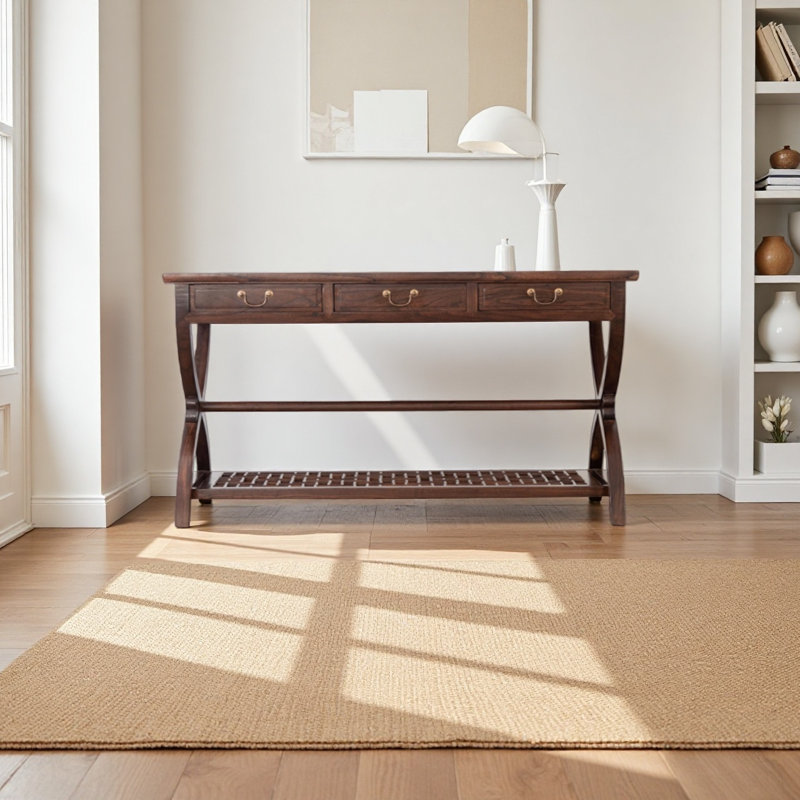 Bureau à tenon et mortaise en bois massif d'orme massif