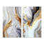 «White And Gold Marble Abstract I», 2 pièces sur toile-1299947144-1299947147