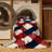 Machine Washable Checkered Brown Area Rug-1128796676