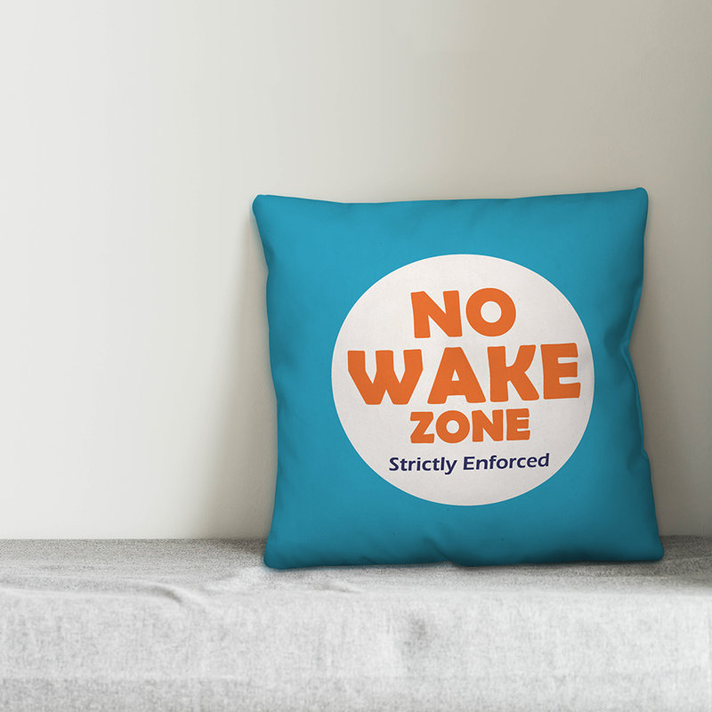 Coussin décoratif zone de réveil, 16 po x 1 po, Pas de bourre