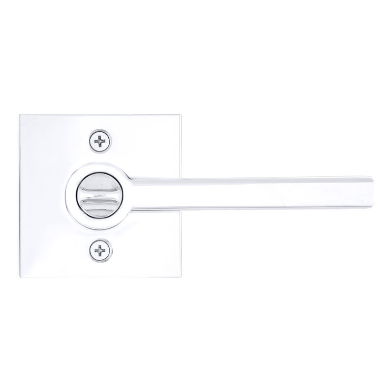 Levier de porte de passage Halifax pour couloir / garde-robe, Verrouillé à clé, Chrome poli