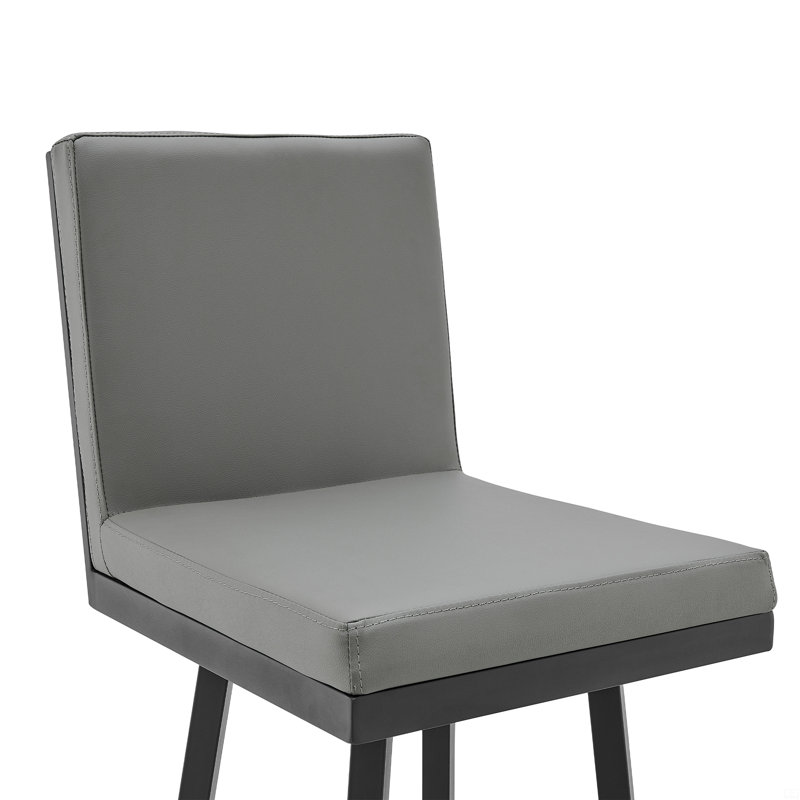 Tabouret de bar et de comptoir en métal et similicuir
