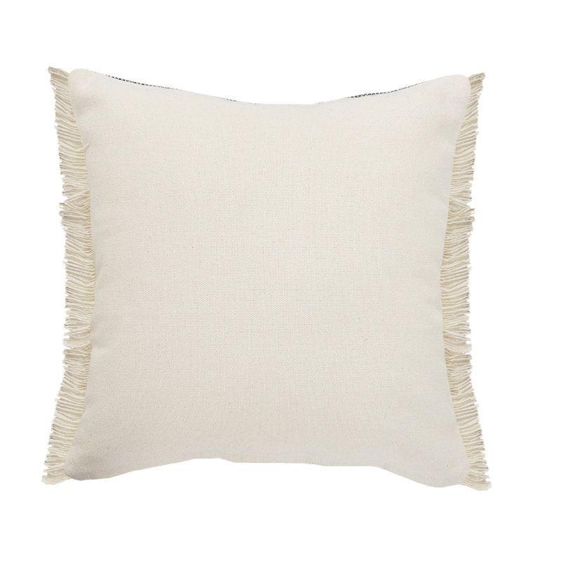 Housse et insert de coussin Atlantis, 20 po x 20 po, Polyester/ bourre en polyester, Jute beige et ivoire rayé