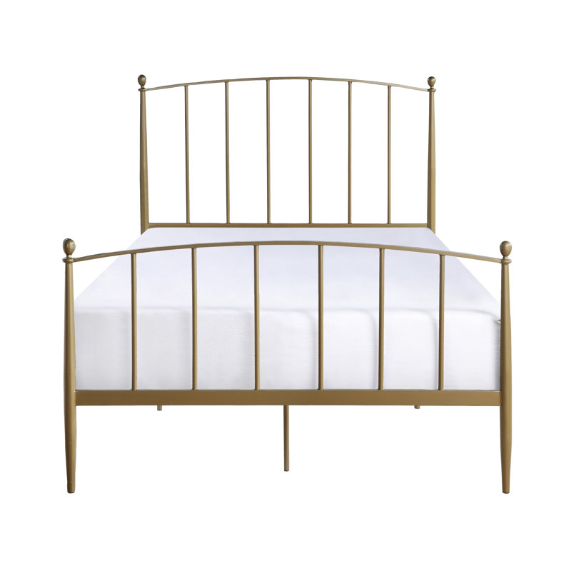 Marke Metal Slat Bed, Gold, Full/Double