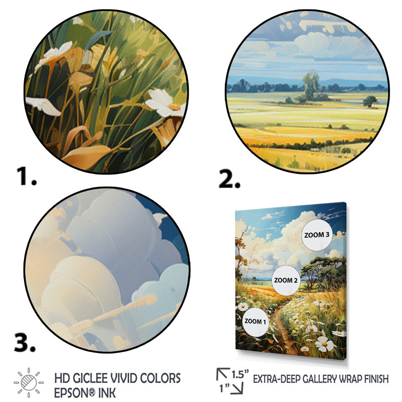 Caydren " Meadow Emerald Expanse Meadow ", Black Picture Framed, 20" H x 12" W x 1" D