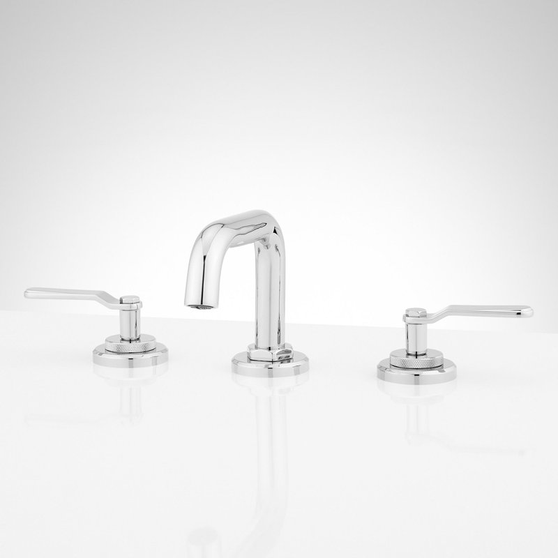 Gunther 1.2 GPM Widespread Bathroom Faucet, Polished Chrome