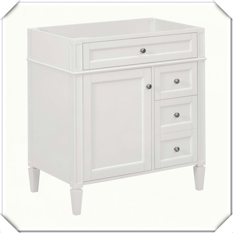 Meuble-lavabo moderne simple sans tiroir supérieur, Blanc