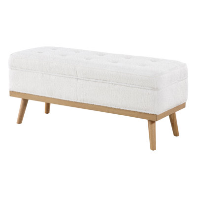 Boyu Polyester Blend Upholstered Storage Bench