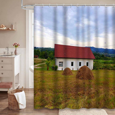Old Farmhouse Field Houses Agriculture Beautiful Building Country with 12 Hooks