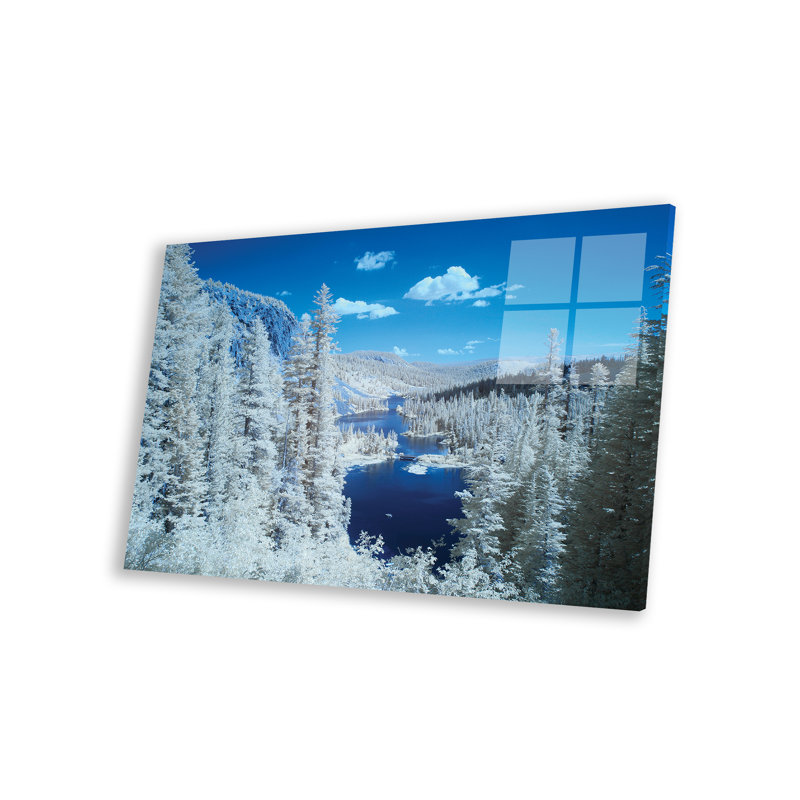 États-Unis, Californie, Mammoth Lakes. Infrared Vue d'ensemble de Twin Lakes par Jaynes Gallery - reproduction non encadrée