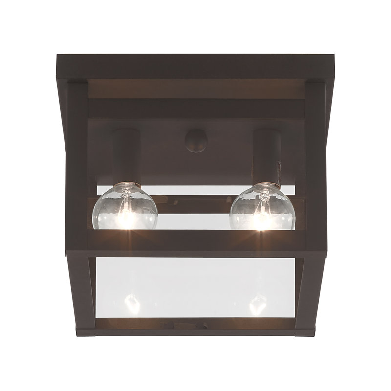 Amores Glass Flush Mount, Bronze