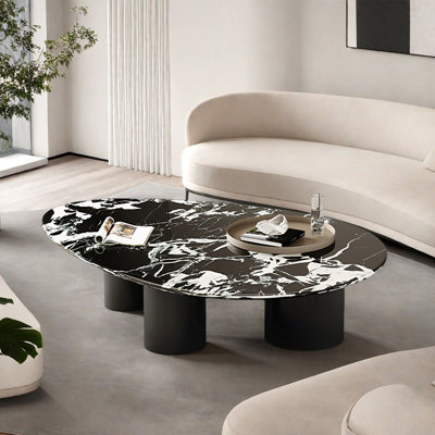 Modern minimalist marble coffee table