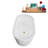 51" Streamline Soaking Freestanding Tub and Tray With Internal Drain-101686216