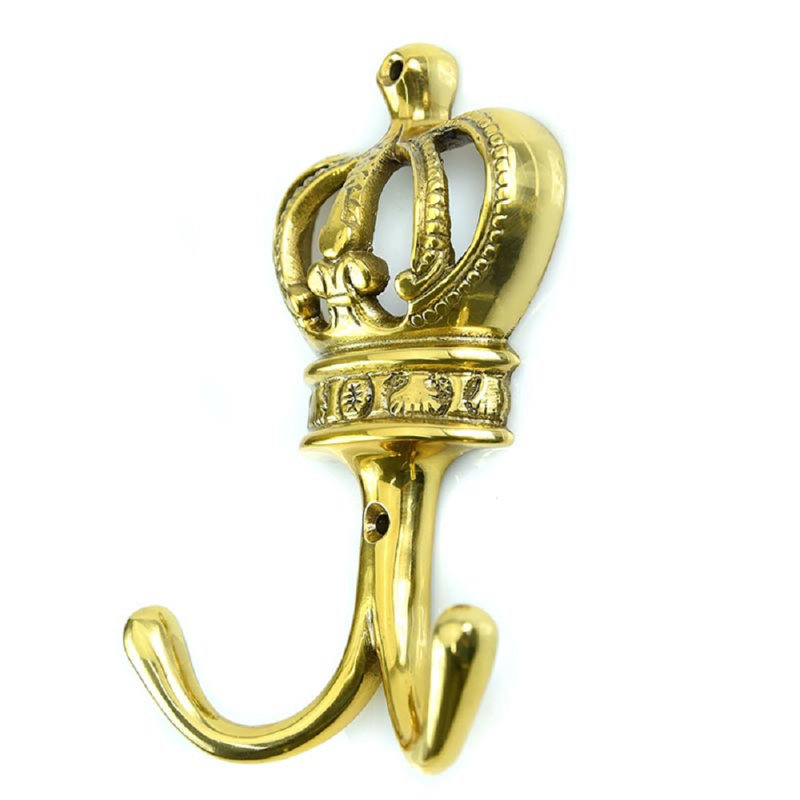Crown Hook, Polished Brass