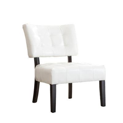 Fauteuil d'appoint capitonné en cuir mélangé avec sièges surdimensionnés