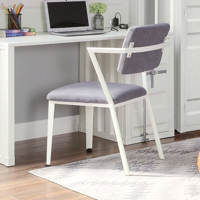 Chaise de bureau en métal avec coussin rembourré