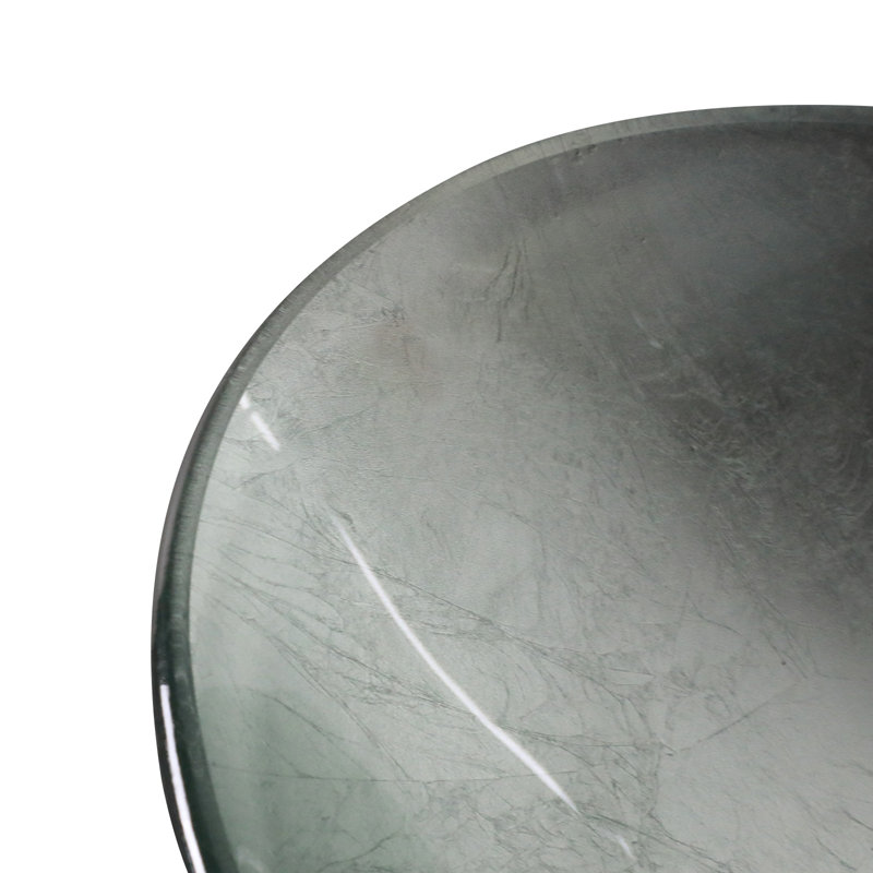 Lavabo de salle de bain ovale en verre trempé avec drain escamotable L 21 po x l 13 po