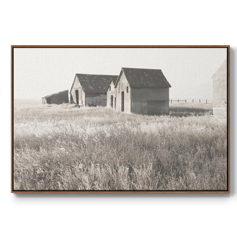 Neutre grange, reproduction sur toile, H 27 po x l 41 po x P 2 po, Noyer
