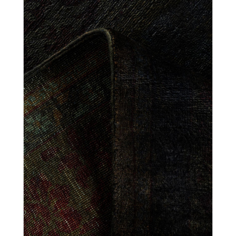 Tapis unique noué à la main Vibrance - brun, 5 pi 2 po x 7 pi 7 po