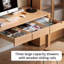 Bureau d'écriture simple et robuste en bois massif-99100576