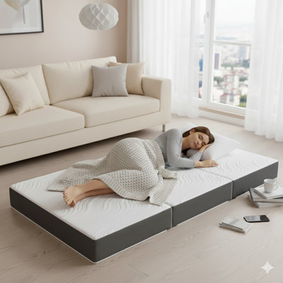 6 Inch Folding Memory Foam Mattress Topper & Travel Mattress, Folding Mattress In A Box, Outdoor & Comfort, Twin, Full, Queen Size