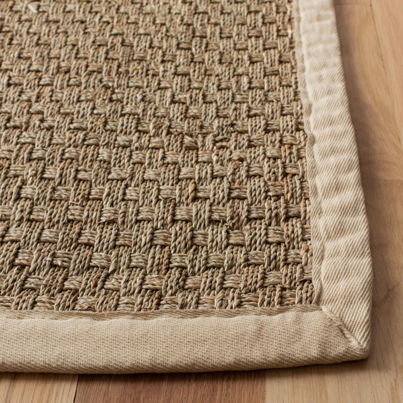 Delapena Natural Fiber Seagrass Rug, Rectangle 244 x 305 cm, Natural/Beige