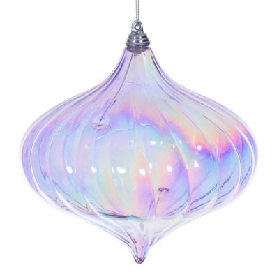 6" Iridescent Onion. Includes 2 ornaments per bag.