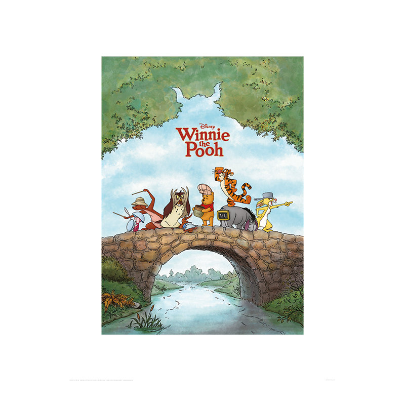 Winnie the Pooh - No Frame Rectangle Print on Canvas, No Mount, Linen, 80cm H x 60cm W
