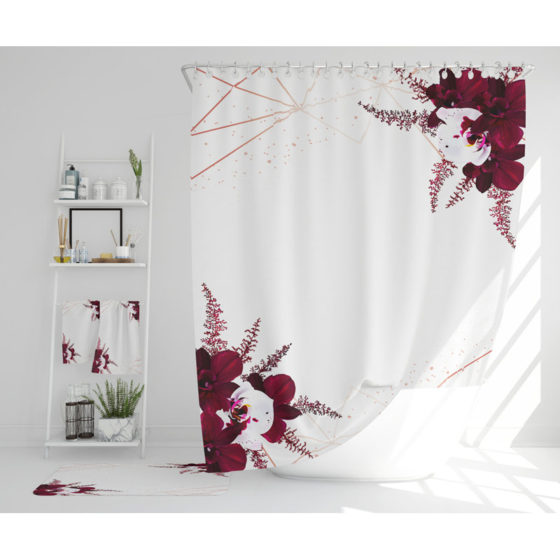 Nikolette Polyester Shower Curtain Set