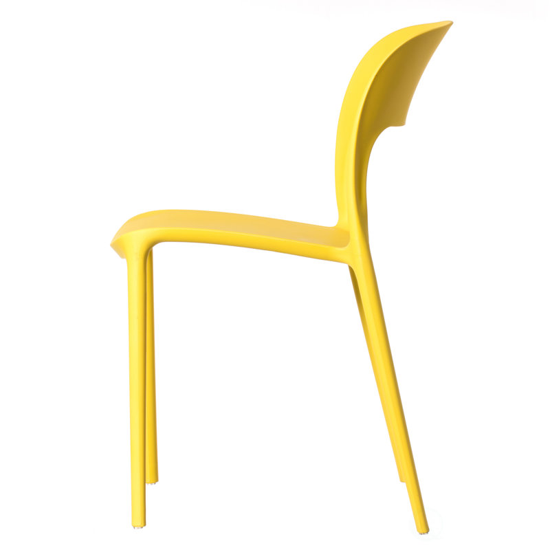 19.25'' H Stacking Side Chair, Yellow