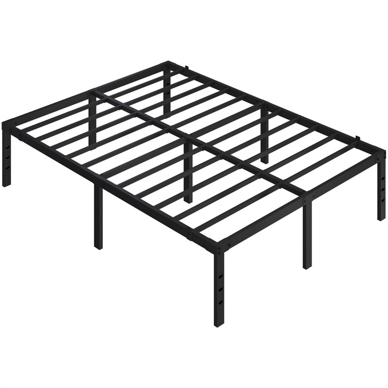 14.5" H Metal Platform Bed Frame with Heavy Duty Steel Slat Support, Full