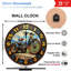 Horloge murale 10 po en MDF rond avec mouvement à quartz silencieux et crochet sans perceuse (piles AA non incluses)