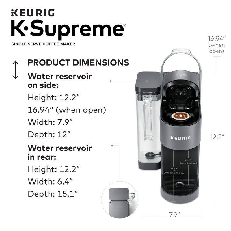 Cafetière à dosette K-Supreme Keurig K-Supreme, gris
