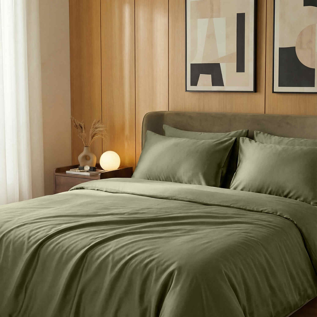 100% Cotton Sateen 460 Thread Count 3-Piece Duvet Cover Set
