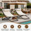 Chaise 2 pièces en rotin pliable pour l'extérieur avec dossier réglable, coussin épais et appui-tête amovible pour le patio, la piscine, la plage, la cour, le patio et le camping-1715581504