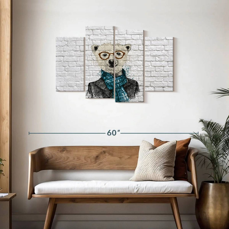 Brampt Dapper Polar Bear, 27" H x 43" W
