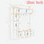 Grand arbre d'entrée 4 en 1 moderne avec rangement pour chaussures, armoires, crochets à manteau, poignées en métal et tablettes réglables-1347932075