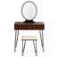 Ensemble coiffeuse avec tabouret avec miroir Lachapelle-1108036044