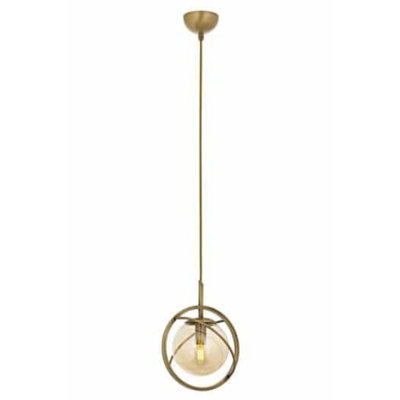 Lustre élégant Elegant, structure en métal cuivré, 39,4 po x 8,7 po | 1 x douille E14, 40 W maximum | Design scandinave moderne avec capuchon en verre | Parfait pour le salon, la salle à manger et le vestibule, luminaire glamour