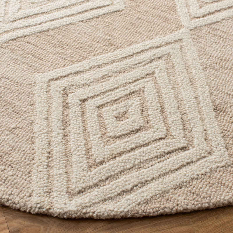 Tapis en laine touffeté à la main Debron, Rond 6 pi