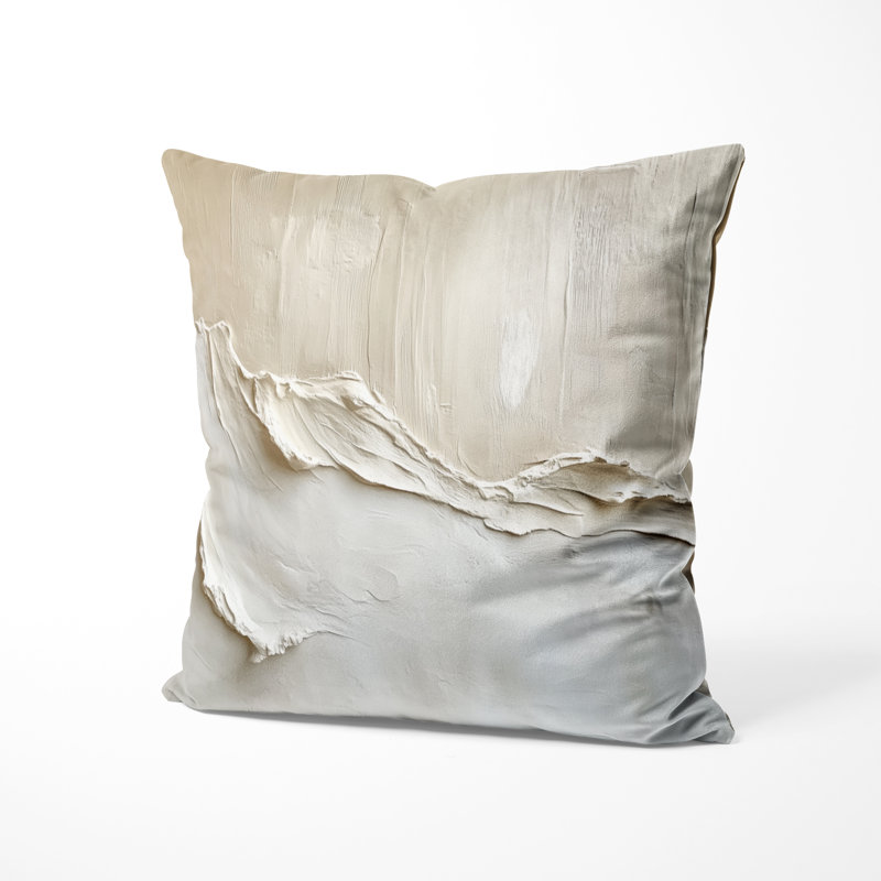 Coussin décoratif Soft Plaster Layers I - imprimé contemporain, H 20 po x l 20 po